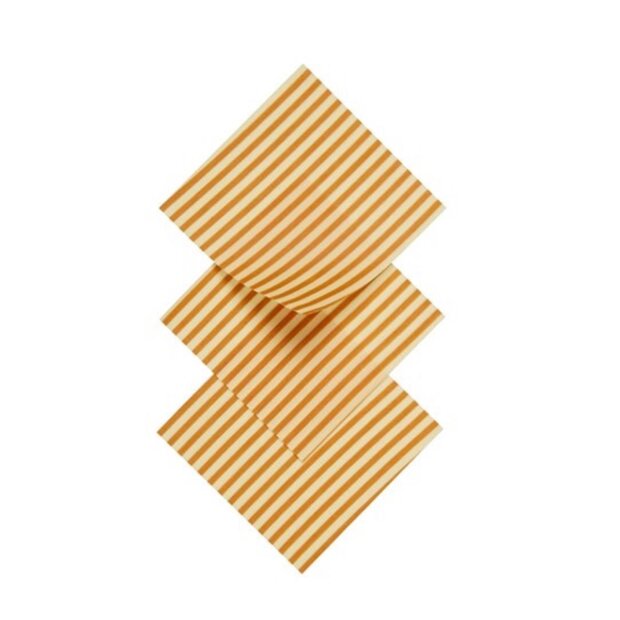 Organic beeswax wraps S (15x15 cm), Honey, 3 pieces