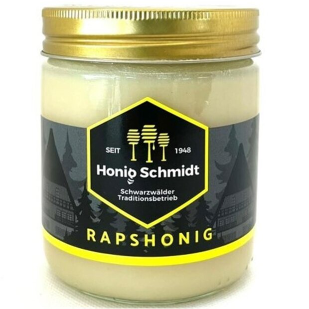 HONIG-SCHMIDT creamy Rapeseed Honey in 500g jar